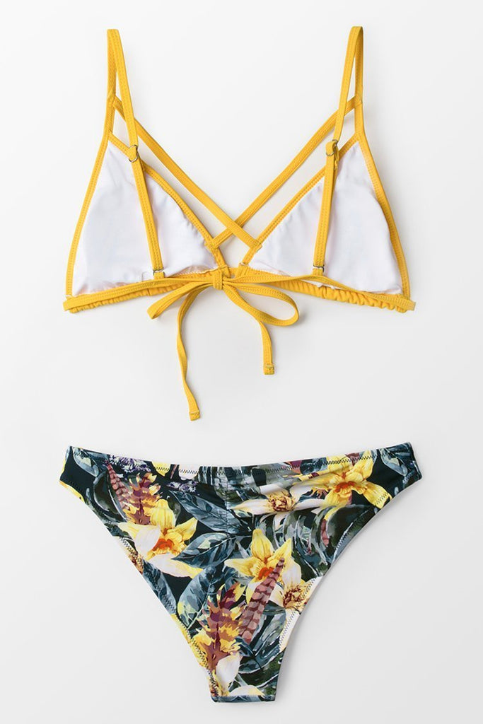 Tropical Floral Hipster Bikini Bottom