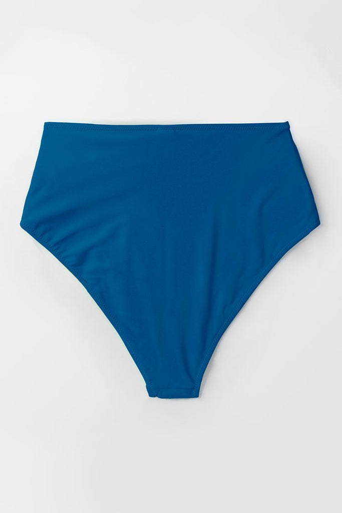 Ocean Blue High-waisted Bikini Bottom