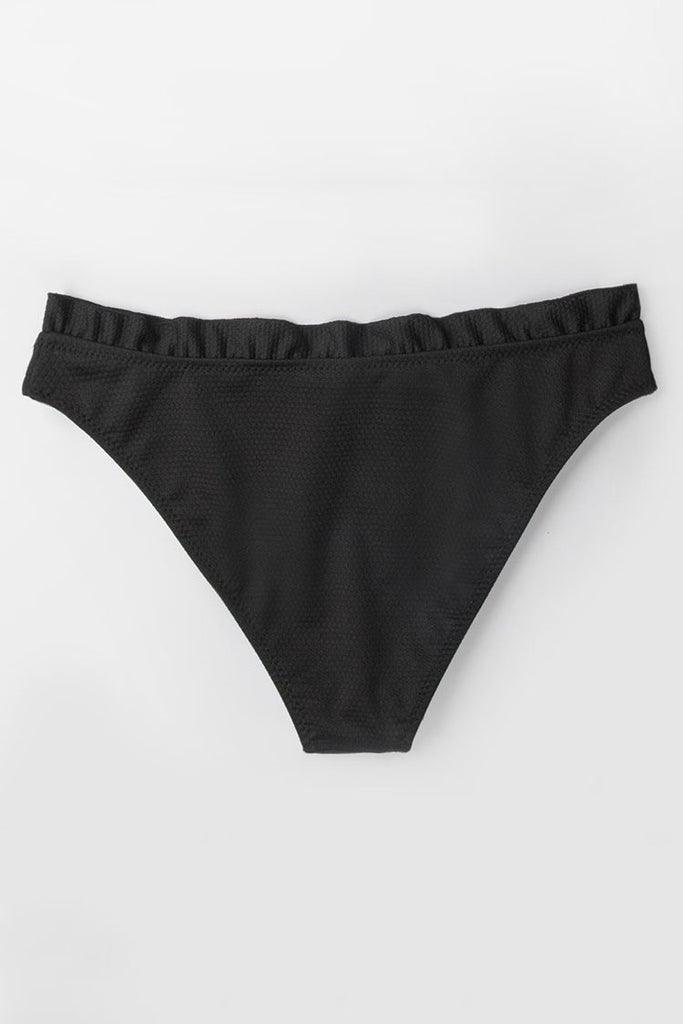 Black Ruffled Hipster Bikini Bottom